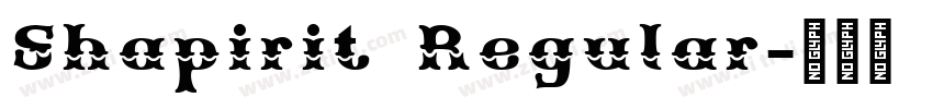 Shapirit Regular字体转换